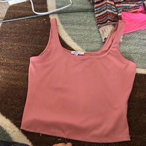 thrifted pink tank top bottom